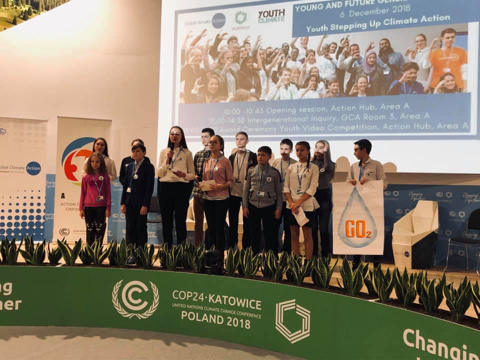 Житомирські учні беруть участь у Дні молоді конференції  24-тої конференції сторін Рамкової конвенції ООН про зміну клімату