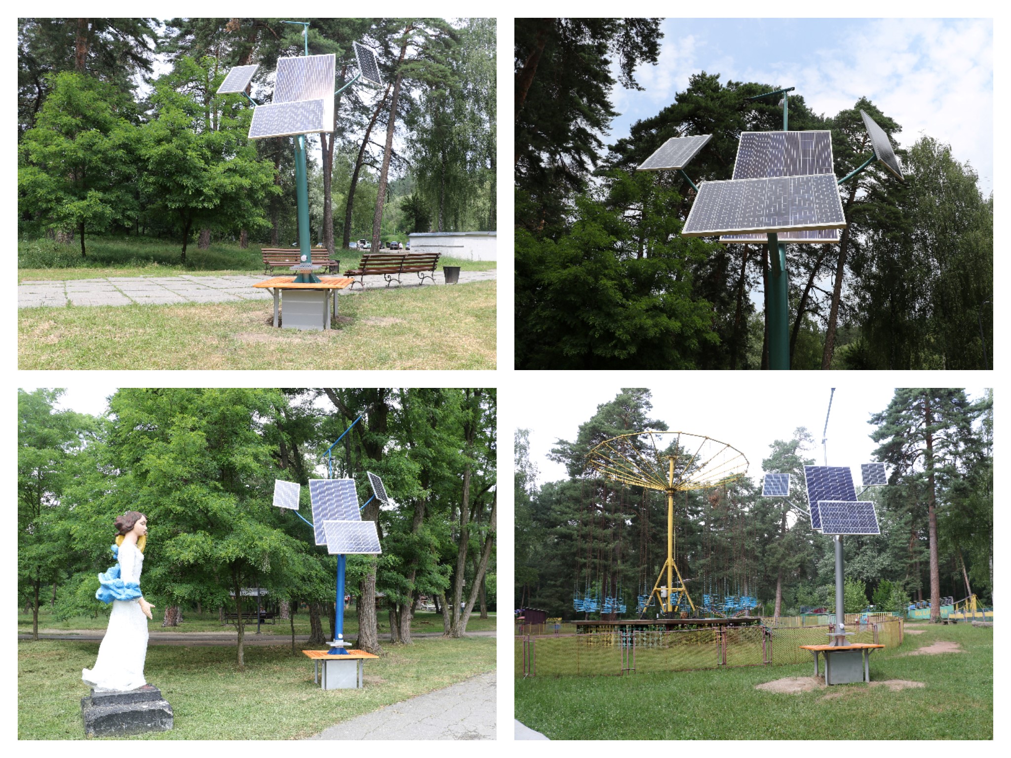 Сонячні дерева для зарядки мобільних пристроїв у Гідропарку