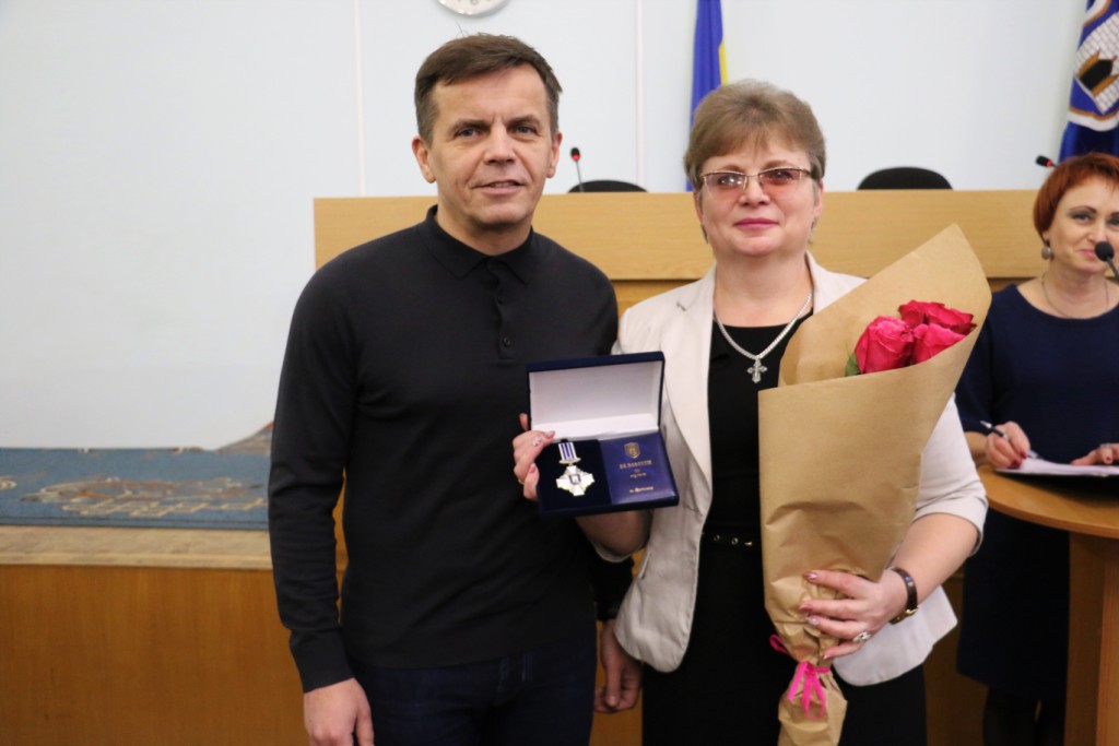 Галина Шиманська, завідувачка  ЖДНЗ №39, отримала  відзнаку 