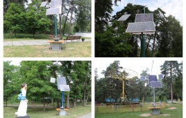 Сонячні дерева для зарядки мобільних пристроїв у Гідропарку