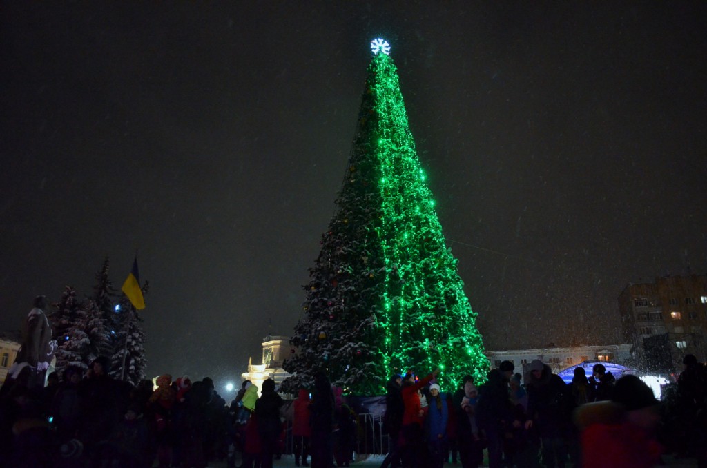 У Житомирі запалили новорічну ялинку