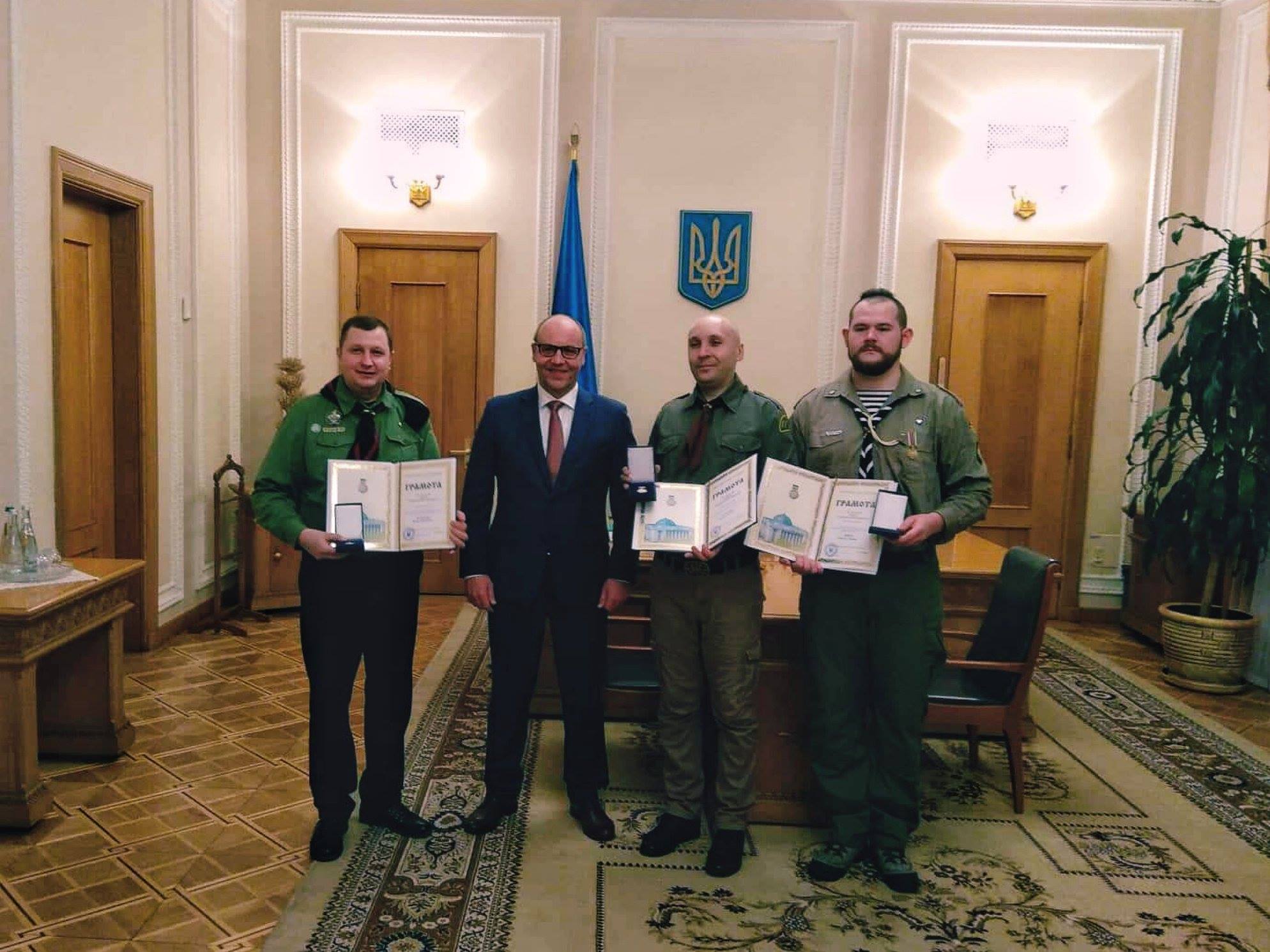 Директора Житомирського пластового молодіжного центру нагородили Грамотою Верховної Ради України